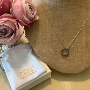 NEW MONICA RICH KOSANN Sterling Wisdom Owl Poesy Necklace